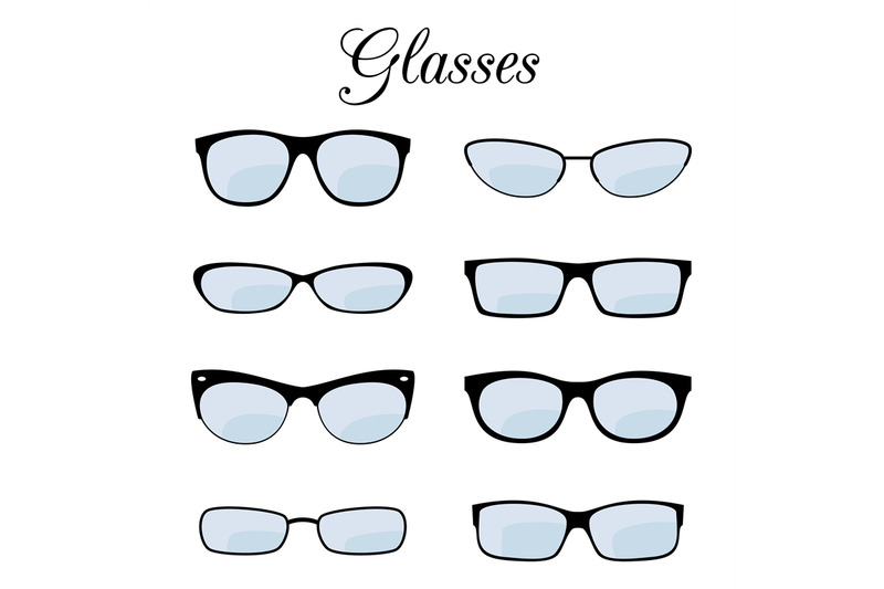 vector-fashion-glasses-of-set-isolated-on-white