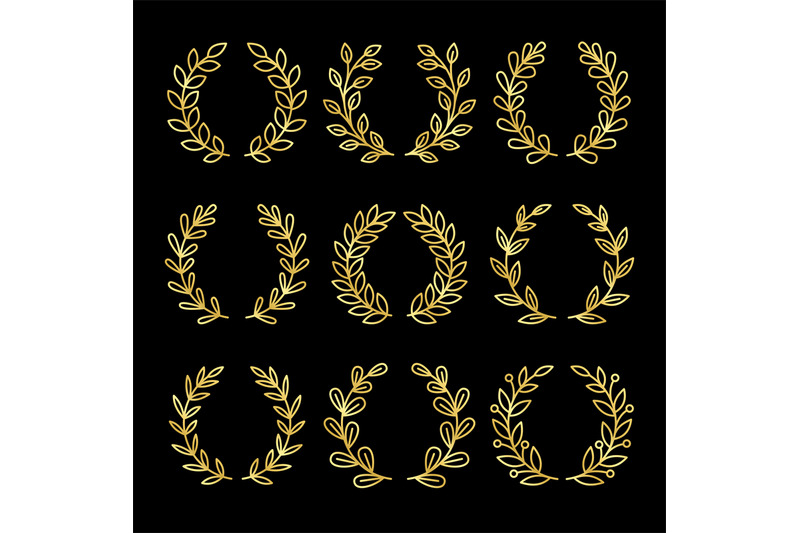 gold-linear-wreath-set