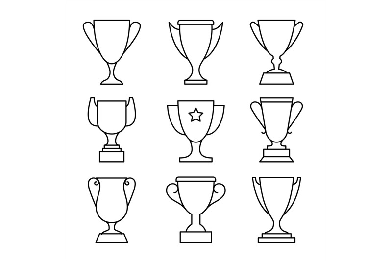 awarding-cup-line-icons