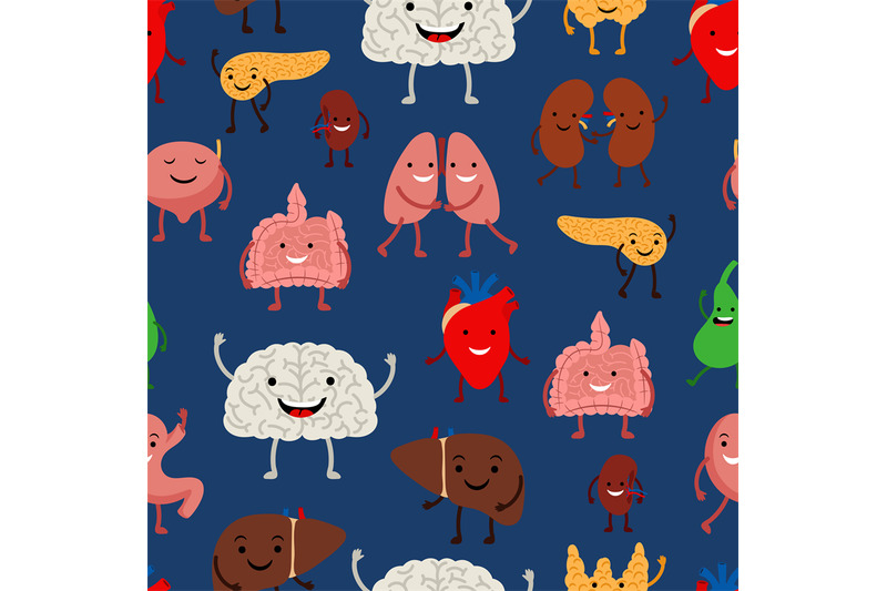 human-internal-organs-seamless-pattern