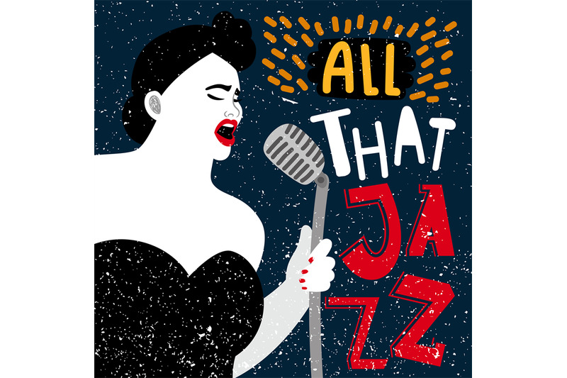 music-banner-with-female-singer-all-that-jazz-vector-illustration