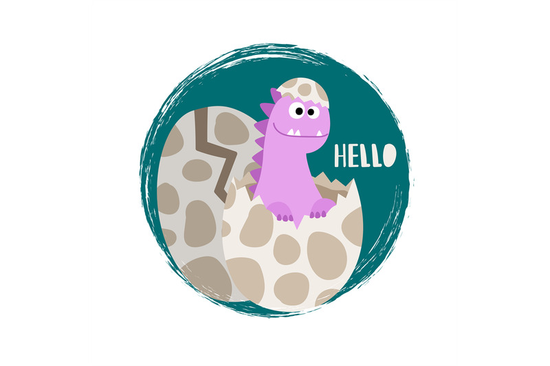 newborn-baby-girl-dinosaur-vector-banner-flat