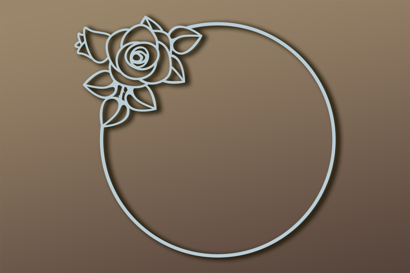 round-frame-with-rose-flower