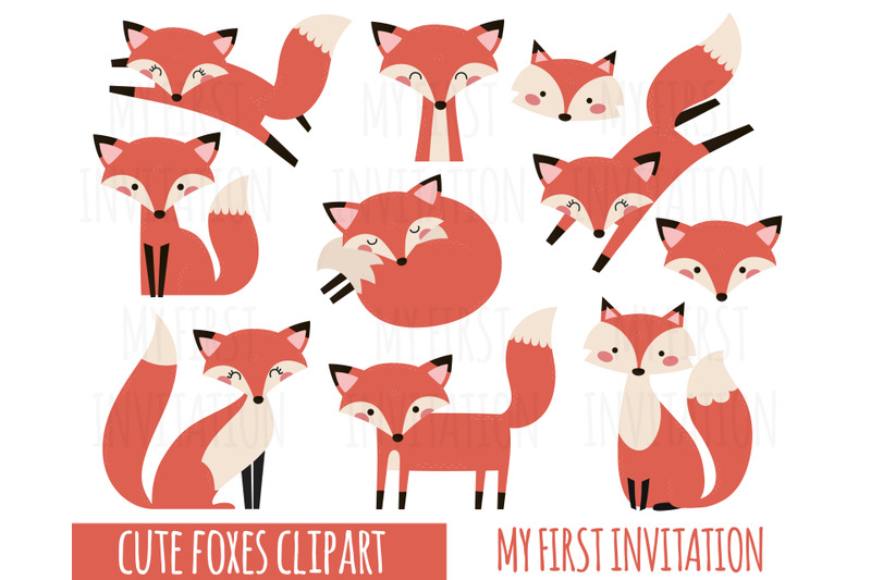 fox-clipart-cute-fox-clipart-baby-shower-clipart-woodland-animals
