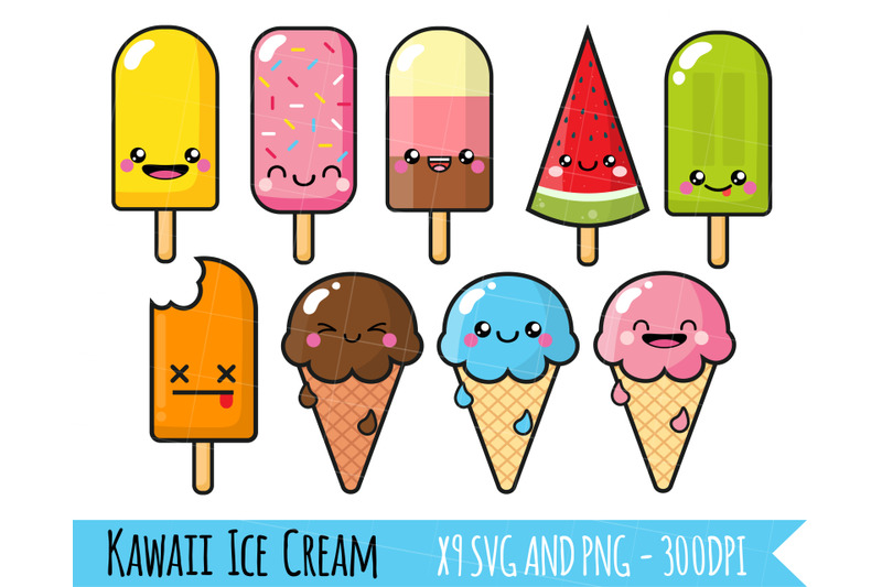 ice-cream-clipart-kawaii-ice-cream-popsicles-summer-clipart