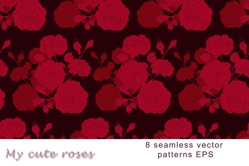 vector-floral-seamless-patterns-of-roses-eps