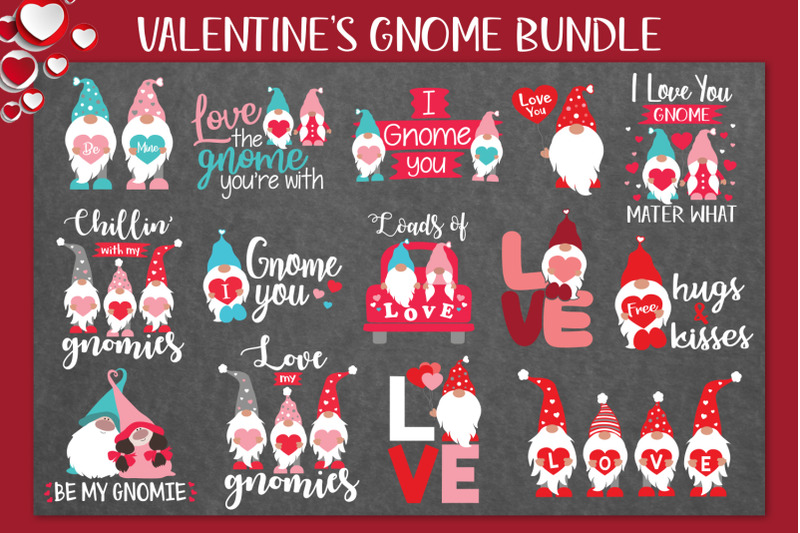 Download Valentines Gnome Bundle Svg By All About Svg | TheHungryJPEG.com