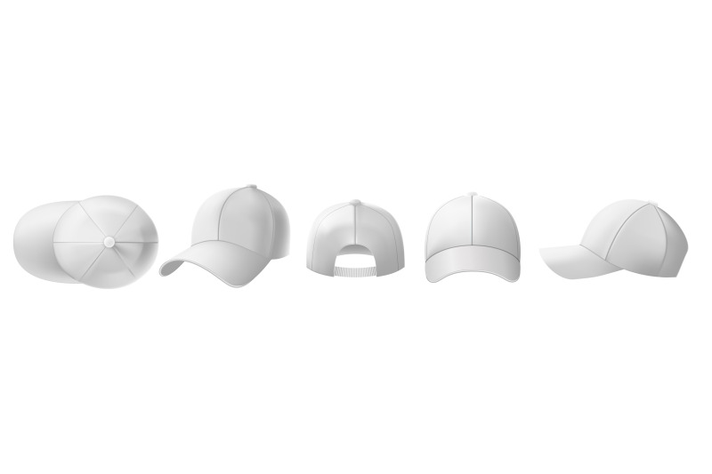 Download White cap mockup. Sports visor hat template, baseball cap ...