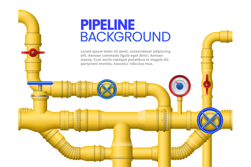 industrial-gas-pipe-banner-yellow-pipeline-oil-pipes-and-pipelines-v