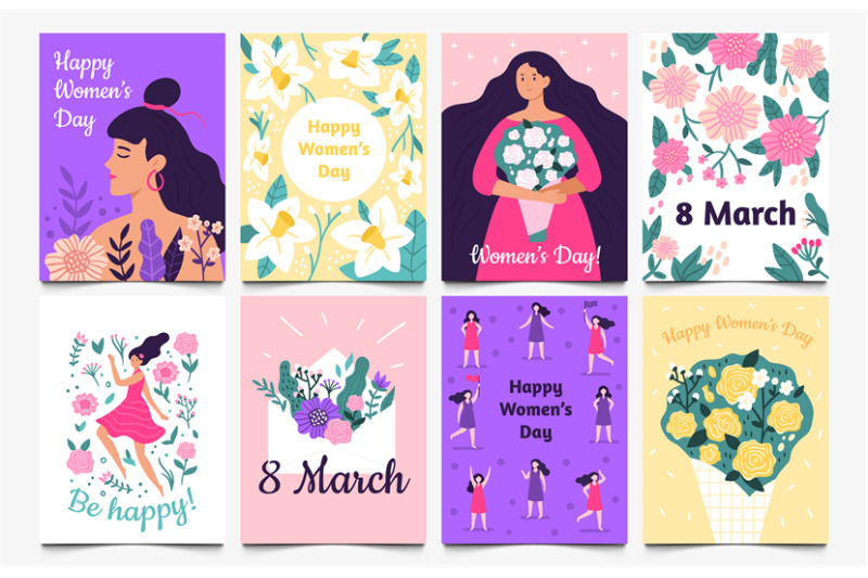 march-8-cards-lady-with-flowers-international-womens-day-and-be-happ