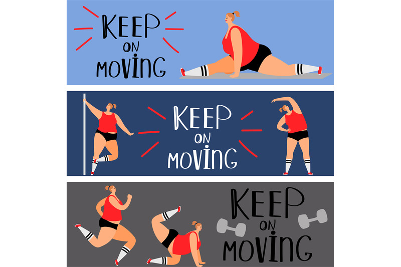 sport-girl-vector-banners-of-set-template