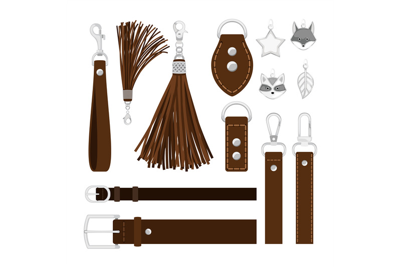 leather-tassels-isolated-on-white