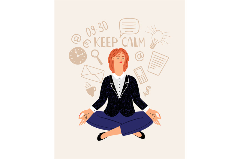 woman-office-meditation