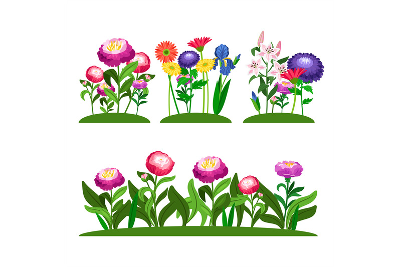 garden-flowers-vector-composition-peony-lilly-daisy-with-green-leav