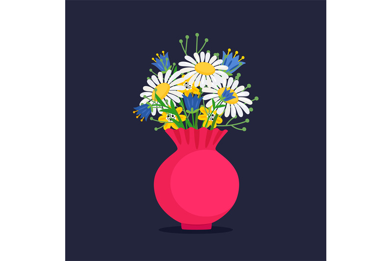 vector-different-flowers-bouquet-on-dark-background