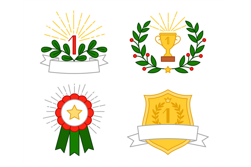 award-colorful-icons-set