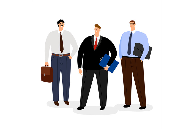 businessmen-icon-set-isolated-on-white