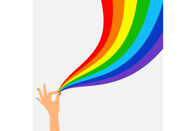 hand-hold-wave-rainbow-flag-lgbt-banner