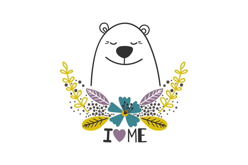 love-yourself-icon-with-polar-bear