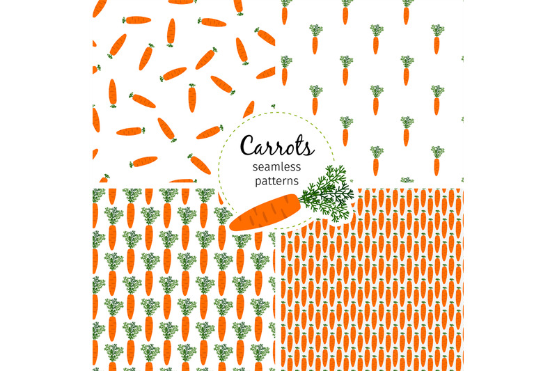 carrot-seamless-pattern-healthy-vegetable-background-vector