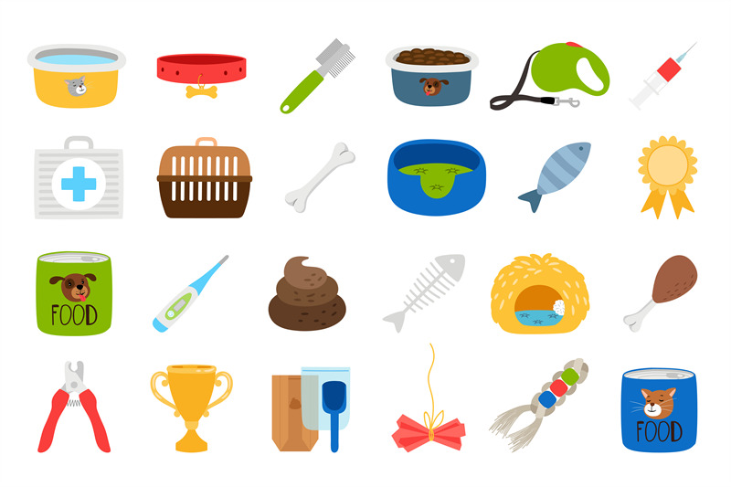 pets-related-icons-set