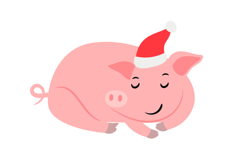 sleeping-pink-new-year-pig