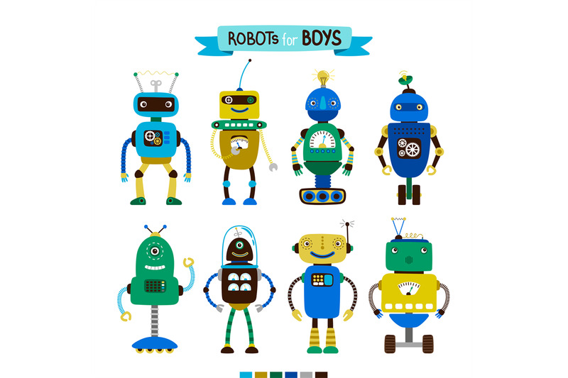 cartoon-robots-set-for-boys