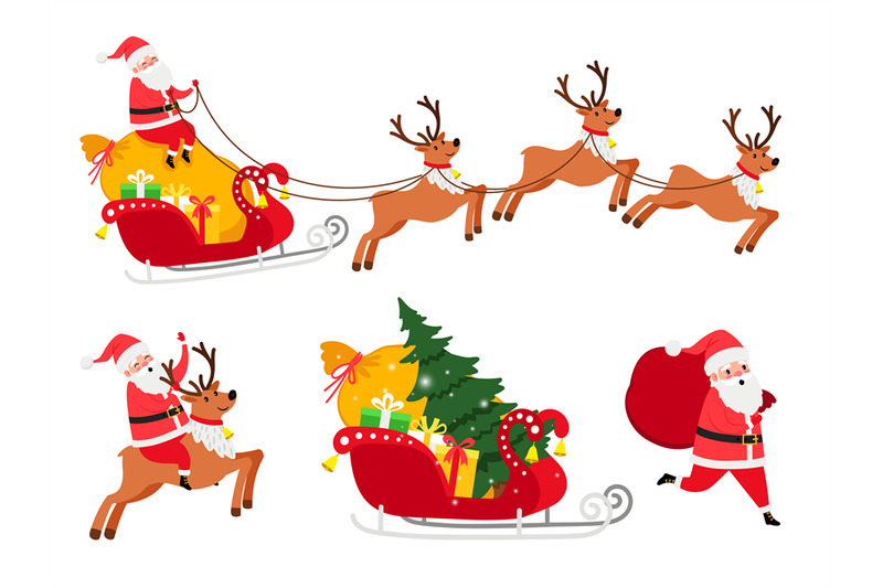 christmas-santa-icons-set