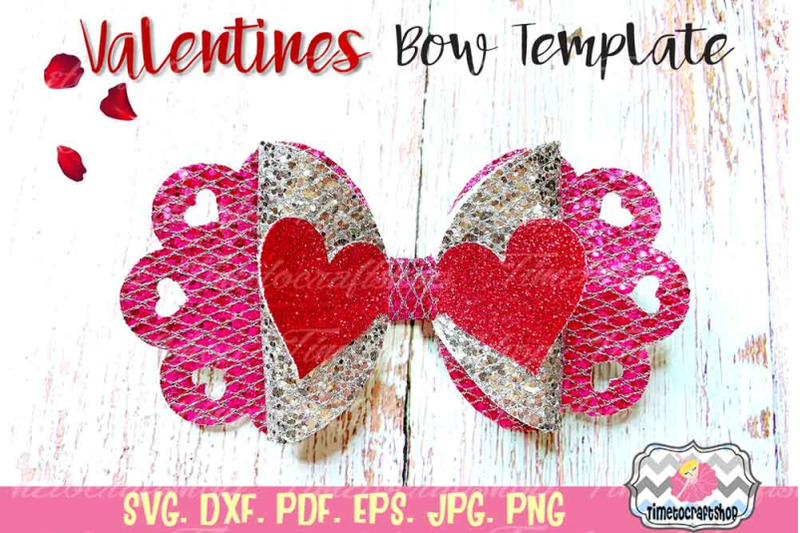 valentines-hearts-bow-love-bow-valentine-039-s-day-template