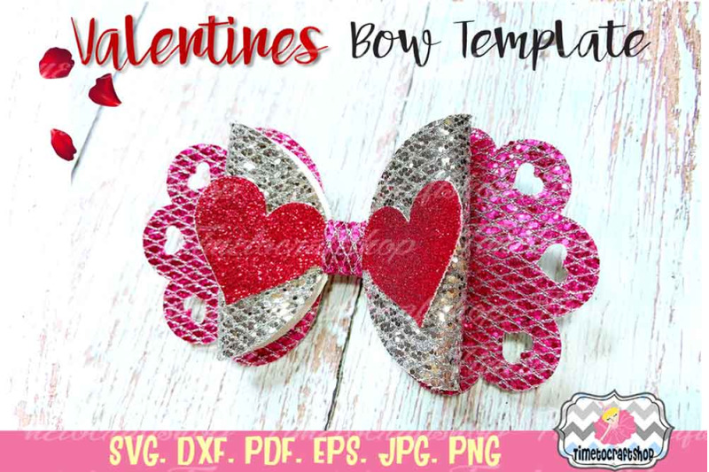 Download Valentines Hearts Bow, Love bow, Valentine's Day Template ...