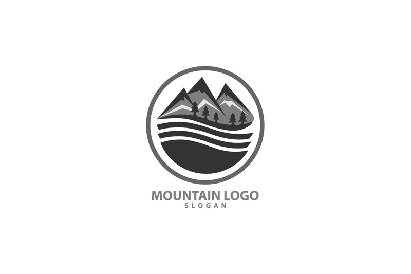 illustration-of-mountain-logo-design-with-silhouette-view-of-mountain