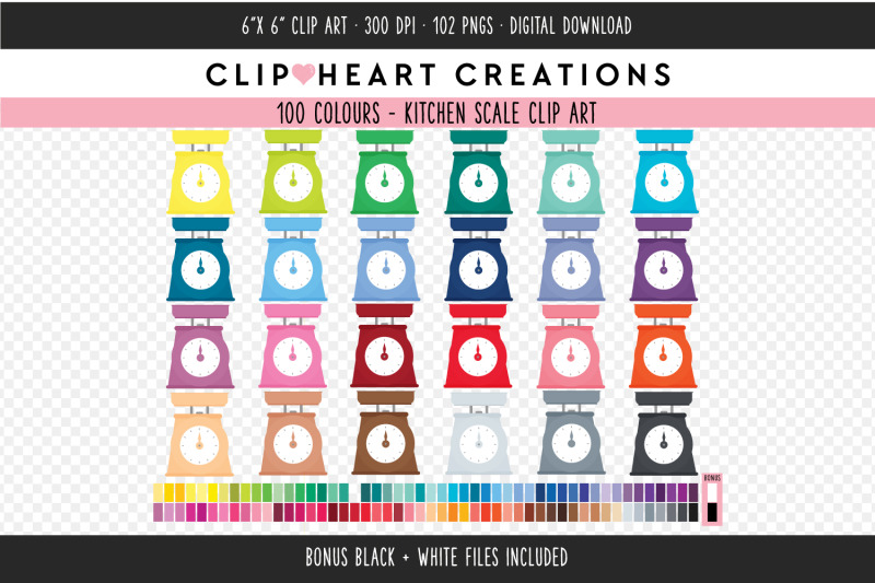 kitchen-scale-clipart-100-colours
