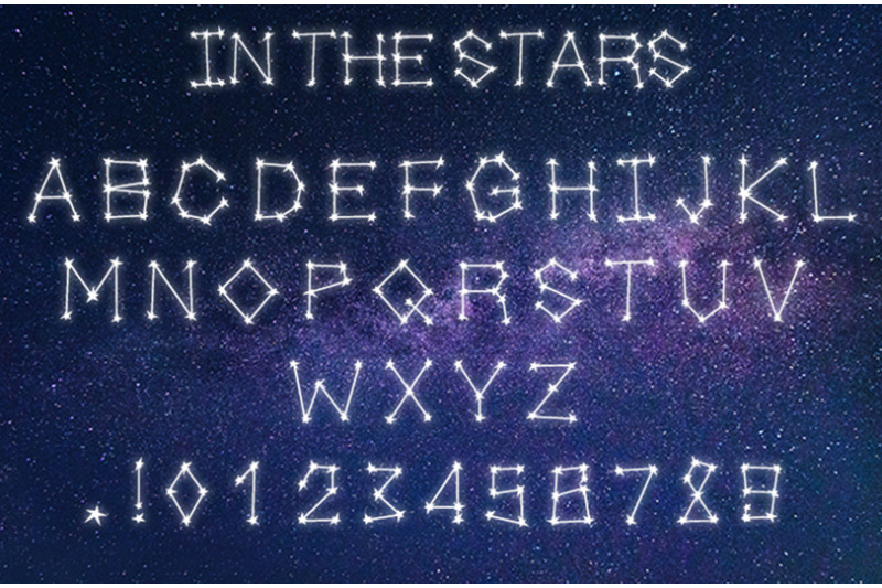 In The Stars Display Font By Nicole Forbes Designs Thehungryjpeg Com