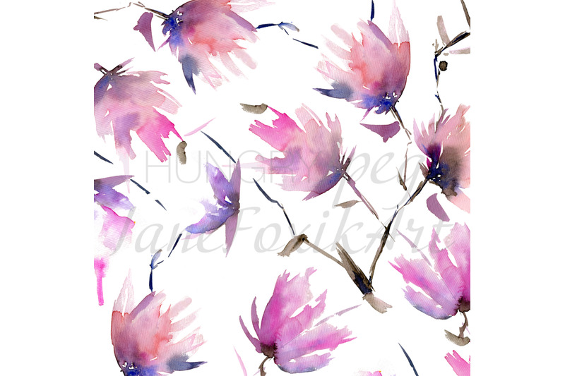 delicate-watercolor-pattern-with-painting-of-blossom-trees