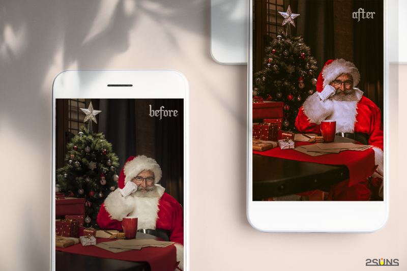 5-santa-claus-lightroom-presets-winter-mobile-presets-desktop