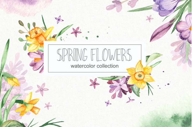 watercolor-spring-flowers-clipart-frames-wreaths-banner-patterns