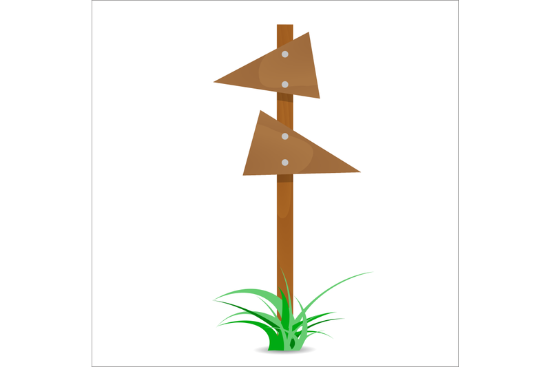 wooden-arrow-with-bush