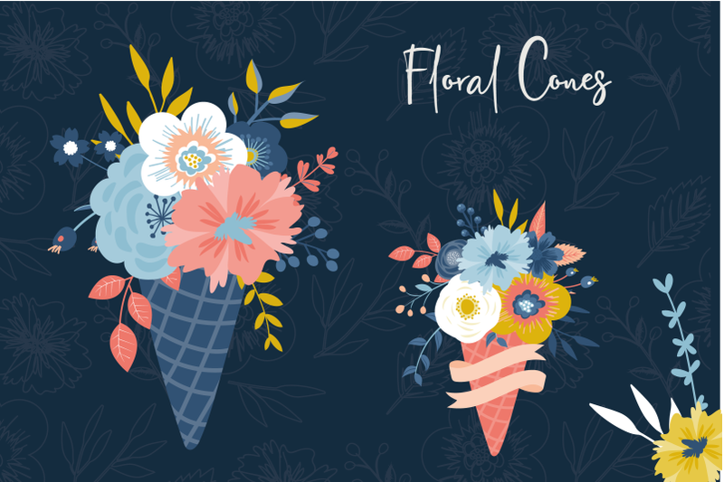 floral-cones