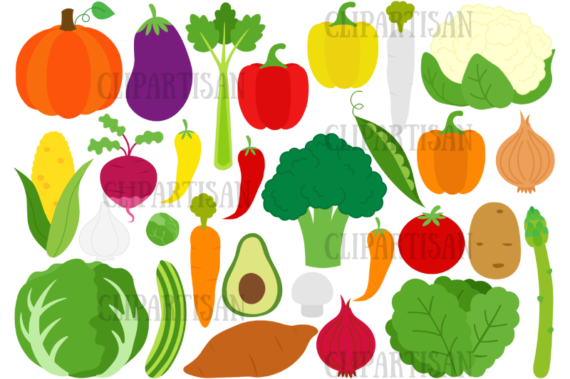 vegetables-clipart-veggies-healthy-food-broccoli-carrot