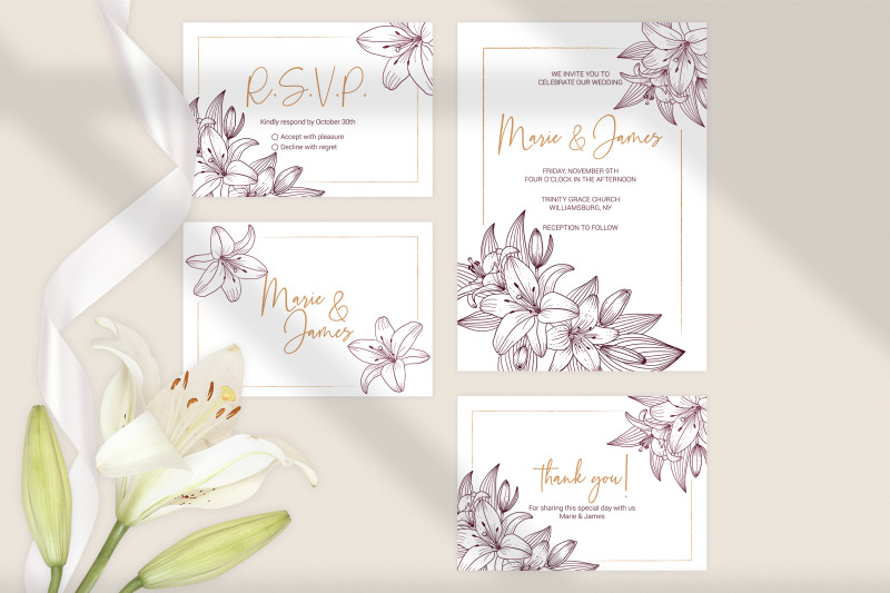 lilies-wedding-invitation-template-floral-printable-cards