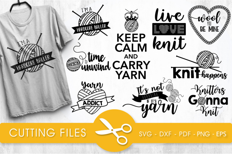 Download Knitting svg bundle cutting files svg, dxf, pdf, eps, png ...