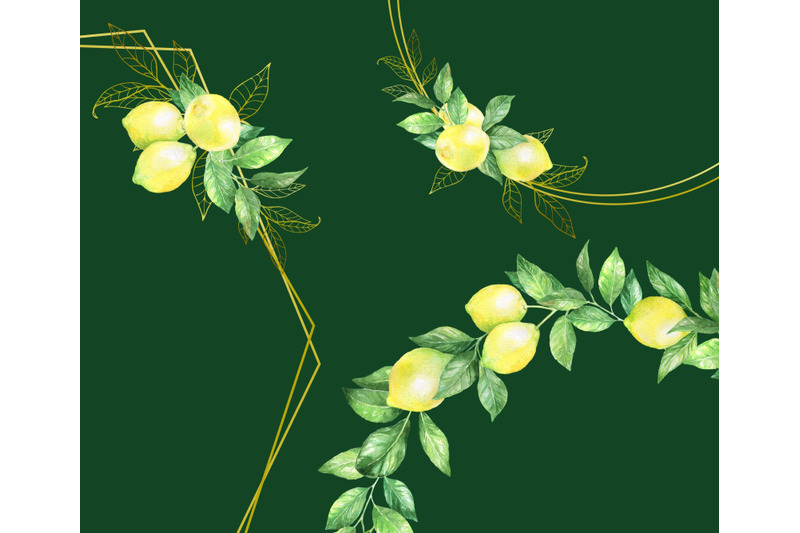 watercolor-lemon-clipart-lemon-citrus-wreath-frame