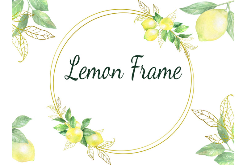 watercolor-digital-lemon-wreath-frame