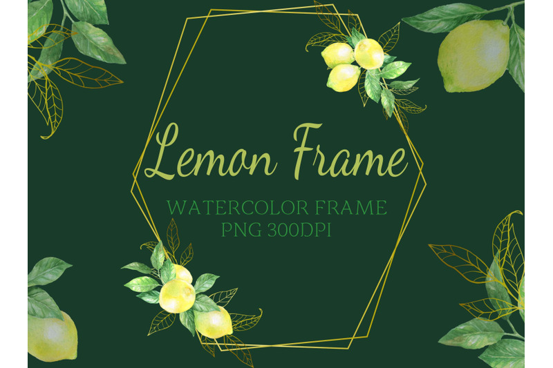 watercolor-digital-lemon-frame