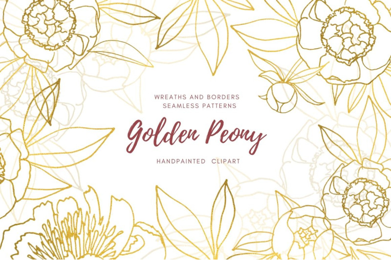 gold-peony-collection-hand-drawn-linear-illustrations