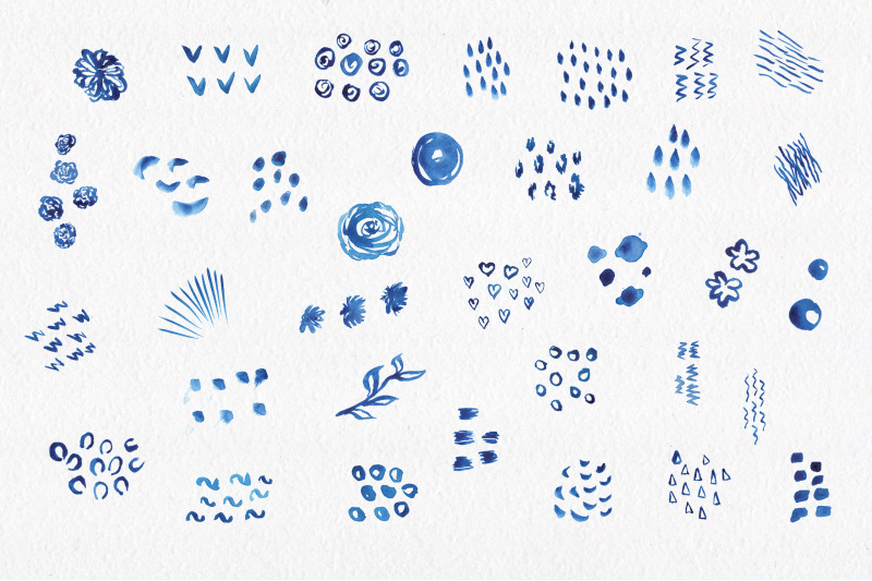 blue-watercolour-seamless-patterns-set