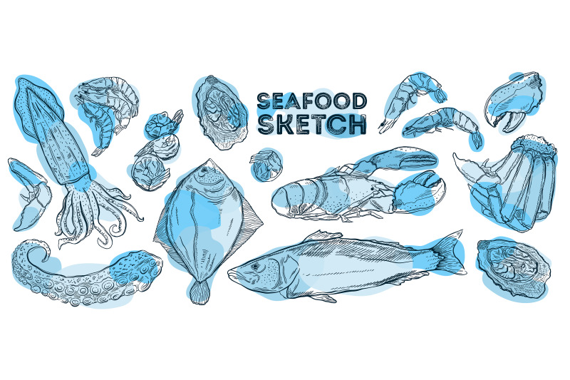 seafood-sketch-color