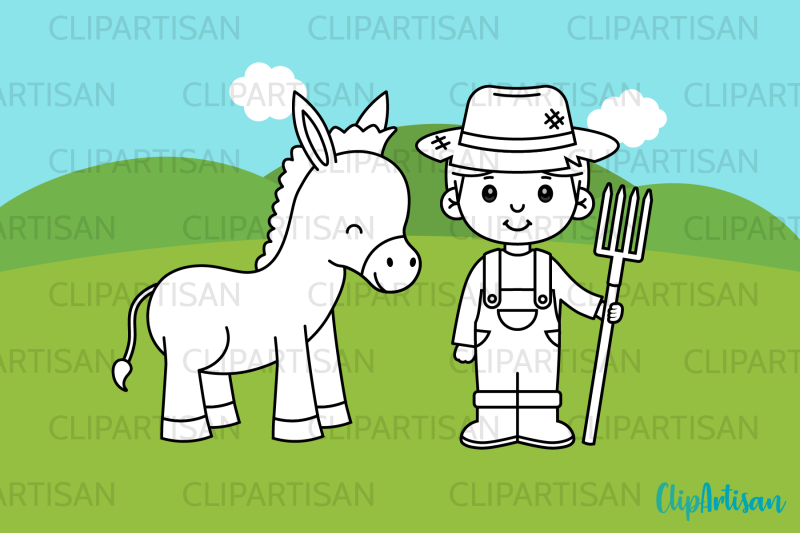 farm-animals-clipart-digital-stamp