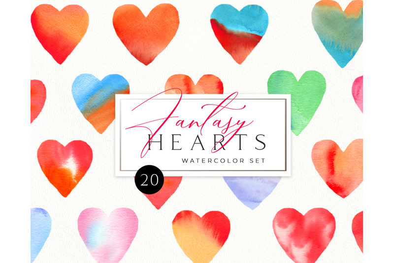 watercolor-colorful-valentine-heart-clipart-valentines-daydiy-hearts
