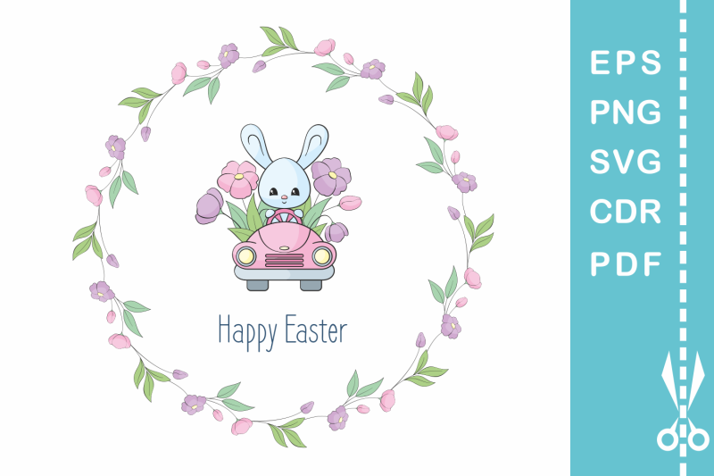 easter-design-with-bunny-in-the-car
